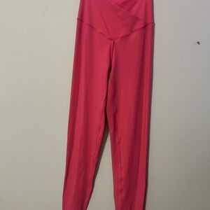Aerie Pink Crossover Leggings